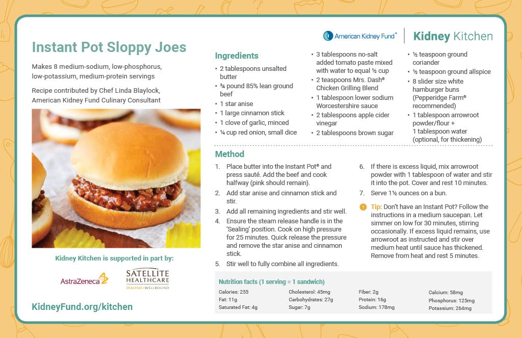 5 Kidney Friendly Recipe Cards